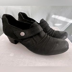 Rockport Black Leather Block Heels Size 9M